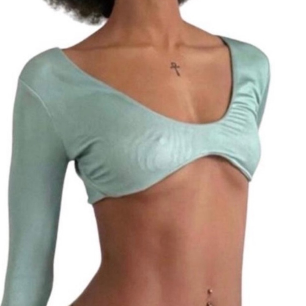 Tiger Mist Sage Green Riley Crop Top